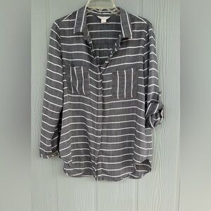 231. Khakis & Co. Women’s Striped Button-Up Shirt
